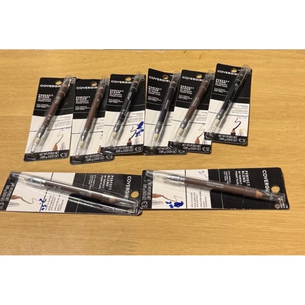 MIX LOT OF 8 NEW COVERGIRL PERFECT BLEND EYE PENCILS 2(100) 1(110) 5(130)